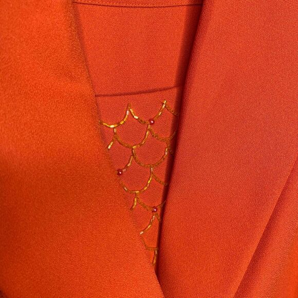 - Stella Louise for KB 2 pc skirt suit set modesty panel beaded satin coll… - Picture 5 of 9